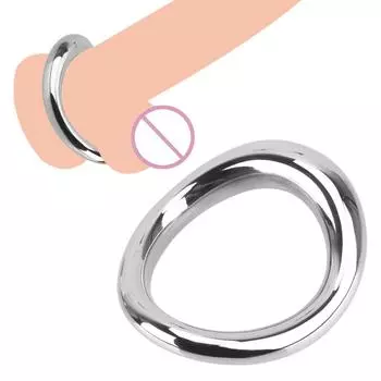 Металлический растягиватель мошонки, эротическая задержка эякуляции, секс-игрушки из нержавеющей стали для мужчин, кольцо для пениса, замок для связывания пениса 38x45mm