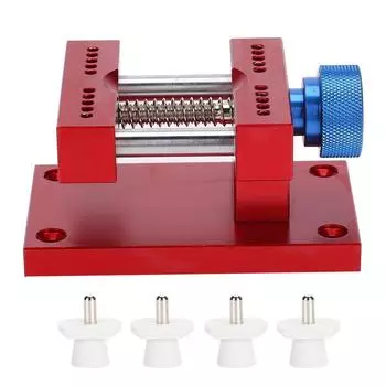 Металлический регулируемый держатель для часов, инструмент для снятия ремешка, основа для ремонта механизма, красный