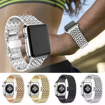 Металлический ремешок для Apple Watch 6, 7, 8, 5, 4 Se, 44 мм, 45 мм, 41 мм, 40 мм, 38 мм, 42 мм, браслет-ремень для Iwatch Ultra, 49 мм, ремешок с узором дракона