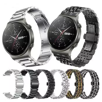 Металлический ремешок из нержавеющей стали для часов Huawei Watch GT5 GT5 PRO GT4 41 мм 46 мм GT3 GT2 Браслет Ремешки для часов 20mm серебряный