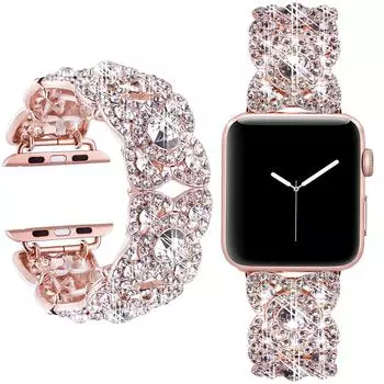 Металлический ремешок, совместимый с ремешком Apple Watch 41 мм, 40 мм, 38 мм, элегантный ремешок из нержавеющей стали для женщин, серия ремешков iWatch 38 40 41mm