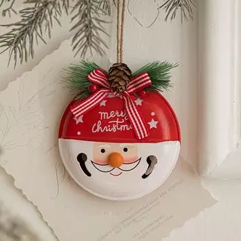 Металлический рождественский окрашенный железный колокольчик приятный звук рождественская елка подвесные колокольчики домашний рождественский декор Snowman