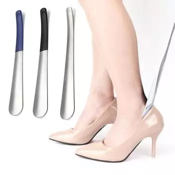 Металлический рожок для обуви Эргономичный дизайн Длинная ручка Не деформируется для плавного и легкого ношения обуви Рожок для обуви