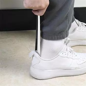 Металлический рожок для обуви Эргономичный дизайн Длинная ручка Не деформируется для плавного и легкого ношения обуви Рожок для обуви