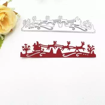 Металлический штамп для тиснения DIY Резак для углеродистой стали Рождественский штамп серебряный