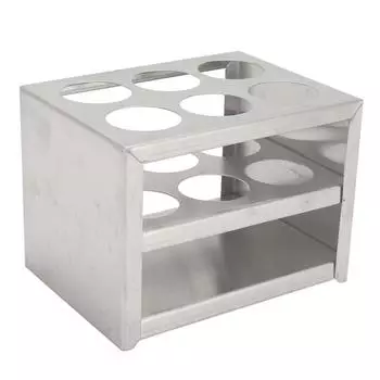 Металлический штатив для пробирок, 6 отверстий, 1,18 дюйма, прочный, 3 яруса, держатель для центрифужных пробирок из нержавеющей стали для лаборатории