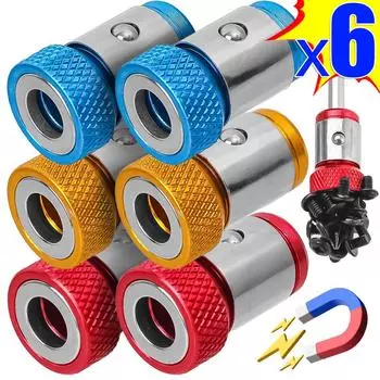 Металлический сильный магнитный кольцевой намагничивающий винт электрическая крестовая отвертка держатель бит универсальный сплав антикоррозионные электроинструменты blue 1pcs