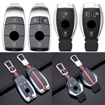 Металлический + силикагель чехол для автомобильного ключа брелок для Mercedes Benz ACESG Class GLC CLE CLA GLB GLK GLS W177 W205 W212 W213 W222 X167