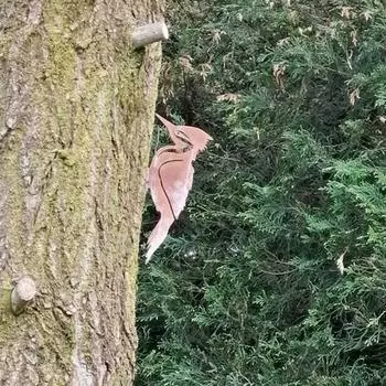 Металлический силуэт ржавых птиц Элегантный садовый свайный дизайн Свая украшение для дерева ретро вставка для украшения двора на открытом воздухе