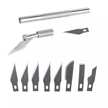 Металлический скальпель, нож, набор инструментов, противоскользящие лезвия, гравировальные ножи для поделок, печатная плата мобильного телефона, хобби, ремонт, ручные инструменты