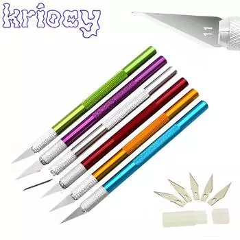 Металлический скальпель, нож, набор инструментов, противоскользящие лезвия, гравировальные ножи для поделок, печатная плата мобильного телефона, хобби, ремонт, ручные инструменты