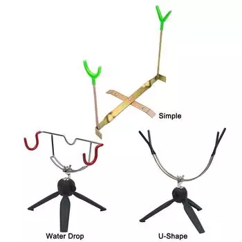 Металлический складной держатель для удочки, держатель для удочки с двойной головкой, простая установка, держатель для удочки для рыболовных снастей, зимнее море Style 1