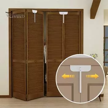 Металлический складной дверной замок, высокая прочность, устойчивость к коррозии, универсальный регулируемый детский замок безопасности, аксессуары белый