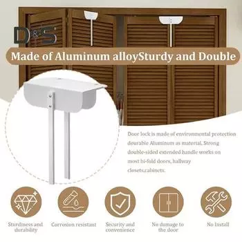 Металлический складной дверной замок, высокая прочность, устойчивость к коррозии, универсальный регулируемый детский замок безопасности, аксессуары белый