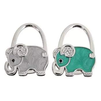 Металлический складной крючок для сумки, держатель для сумки, вешалка для слона, держатели для сумок S2G01