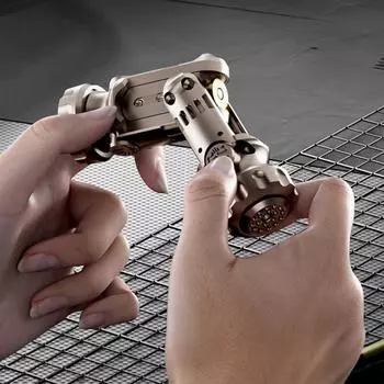 Металлический слайдер-игрушка для снятия стресса, трещотка, спиннер, портативный шутер с пулями, пусковая установка для детей чёрный