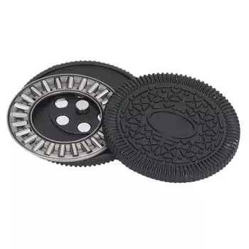 Металлический слайдер с тактильной монетой для взрослых, снимающий стресс, кликер, слайдер на кончике пальца, игрушка для людей с СДВГ, черный чёрный