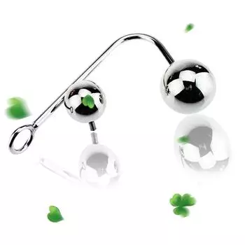 Металлический сменный двойной шариковый анальный крючок для взрослых, секс-игрушки, регулируемый сменный длинный крючок Stainless Steel