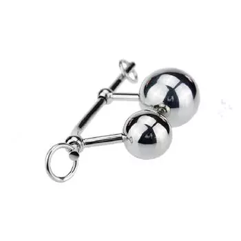 Металлический сменный двойной шариковый анальный крючок для взрослых, секс-игрушки, регулируемые, сменные Stainless Steel