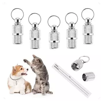 Металлический собачий ошейник-подвеска, серебряный, анти-потеряшка, бирка для удостоверения личности собаки, адрес для питомца, подвесные подвески для улицы S