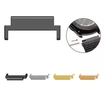 Металлический соединитель для ремешка 18-20 мм, подходит для нескольких часов One Size серебряный