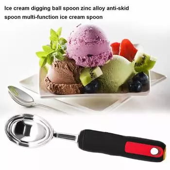 Металлический совок для выкапывания шариков для десерта с антипригарным покрытием Ice Ball Кухонный гаджет красный черный