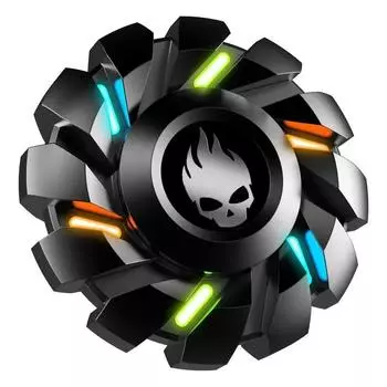 Металлический спиннер Fidget Spinner со светящейся ручкой для снятия стресса, вращающийся волчок, игрушка для снятия стресса EDC, светящийся вращающийся гироскоп, избавляющий от беспокойства чёрный