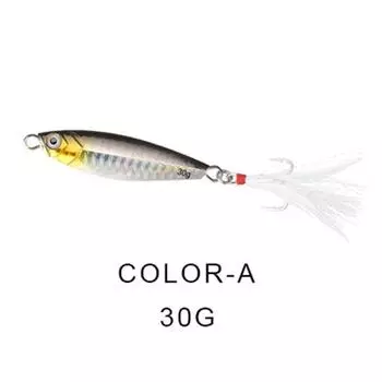 Металлический спиннер, жесткая приманка, 30 г, отсадка для морской воды, свинцовая рыболовная приманка, тонущая приманка с лазерным корпусом