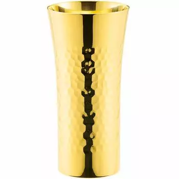 Металлический стакан Hashimoto 350 мл, нержавеющая сталь с позолотой 24 карата, сделано в Японии, Tsubame Sanjo 18-8 HK-9