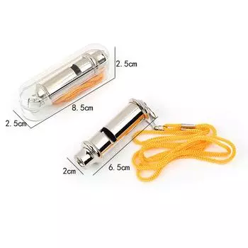 Металлический судейский свисток с шейным шнуром для экстренной помощи на открытом воздухе