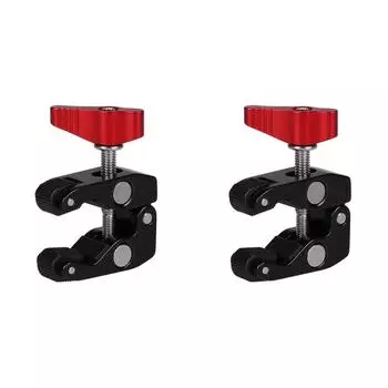 Металлический суперзажим с отверстием 1/4 дюйма 3/8 дюйма Magic Arm Clamp для монитора цифровой зеркальной камеры