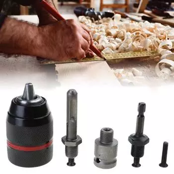 Металлический сверхпрочный 1/2 13 мм быстрозажимной патрон для дрели с шестигранным хвостовиком и квадратным гнездом для адаптера, профессиональный инструмент