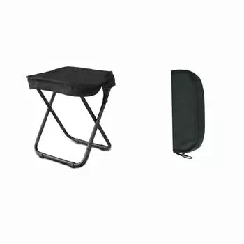 Металлический табурет для рыбалки, черный складной табурет для кемпинга, рыбалки, пешего туризма, садоводства, прогулок на открытом воздухе