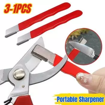 Металлический точильный камень для обрезки ножей, ручные садовые ножницы, точилка для ножниц с крышкой, мини-портативная точилка для ножей, точильный камень 1PC