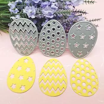 Металлический трафарет для комбинированного яйца, тиснение, вырубные штампы для Diy, скрапбукинг, бумажные штампы для тиснения карт, ремесленный декор серебряный