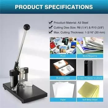 Металлический угловой резак R6 R10, мощный ручной резак для резки и фаски для бумагоделательной промышленности, печати, упаковки