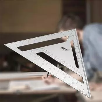 Металлический угольник, Квадратный инструмент, 12 дюймов, Металлическая квадратная линейка, Столярные угольники, Деревообрабатывающий угольник, Квадратный угловой инструмент, Квадрат для алюминиевых стропил One Size