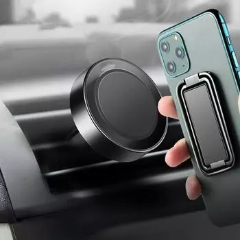 Металлический универсальный держатель для телефона с кольцом на палец, подставка, мини-держатель для телефона, вращающийся на 360 градусов, для мобильного телефона, наклейка на заднюю панель серебряный