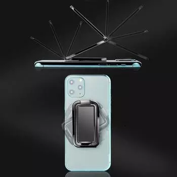 Металлический универсальный держатель для телефона с кольцом на палец, подставка, мини-держатель для телефона, вращающийся на 360 градусов, для мобильного телефона, наклейка на заднюю панель серебряный