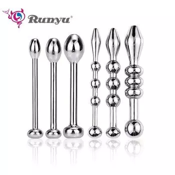 Металлический уретральный катетер для мужчин из нержавеющей стали, уретральная пробка для конского глаза, насадки для пениса, мастурбатор для взрослых, SM, уретральный расширитель 58*6mm