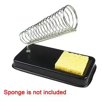 Металлический утюг с твердым основанием, подставка для паяльника, портативная подставка для электромонтажных работ чёрный