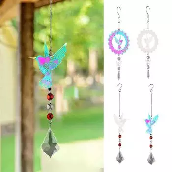 Металлический ветер для наружного и внутреннего украшения Украшение двора Подвесной подарок Скульптура ветра One Size