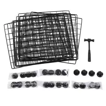 Металлический забор для собак, 12 панелей, съемная портативная ручка для упражнений для маленьких домашних животных, для кошек, маленьких собак, кроликов, для дома