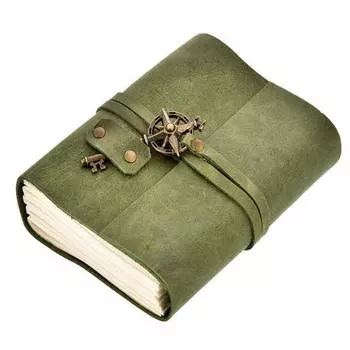 Металлический замок для ключей с кожаным ежедневником премиум-класса и переработанной бумагой ручной работы