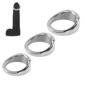 Металлический замок для пениса из нержавеющей стали, кольцо для задержки эякуляции, шар для мошонки, носилки, кольцо для эрекции, раб, мужской секс-игрушка для мужчин B 22MM Cock Ring