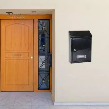 Металлический запирающийся почтовый ящик настенный устойчивый к ржавчине почтовый ящик с ключами высокозащищенный водонепроницаемый почтовый ящик для домашнего офиса серебряный