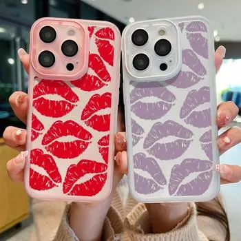 Металлический защитный чехол для объектива Apple iPhone 16 Pro 15 14 Plus 13 12 Pro Max 11 Hollow Lips противоударный прозрачный силиконовый мягкий чехол iPhone 15 жёлтый