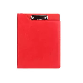 Металлический зажим для доски, кожаный зажим для письма с держателем для ручки, органайзер для документов, ноты красный