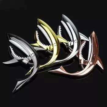 Металлический зажим для каподастра для акустической гитары Shark, металлический зажим со сменными струнами, инструменты, деревянная классическая электрогитара, гавайская гитара, универсальная