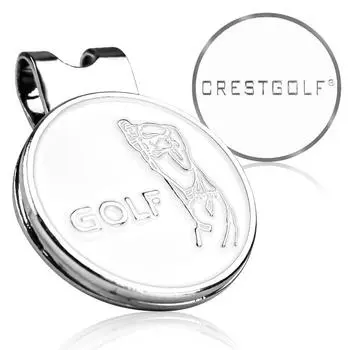 Металлический зажим для колпачка Golf Mark Магнитный зажим для колпачка Серебряный круглый маркер для монет из металла